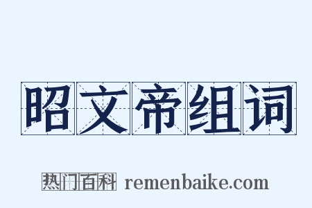 昭文帝组词是什么意思的图片